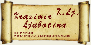 Krasimir Ljubotina vizit kartica